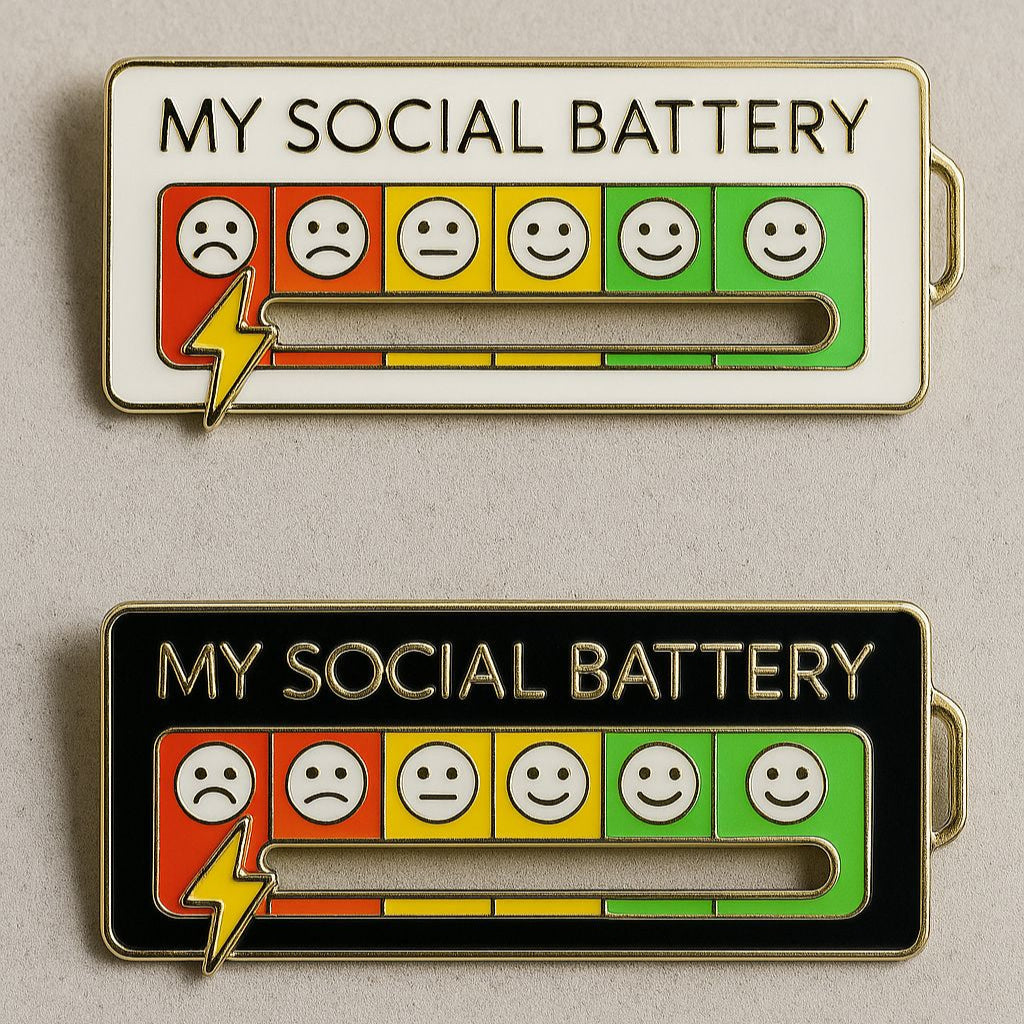 2025 Social Battery Status Brooch