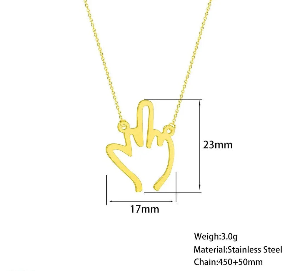 Middle Finger Necklace