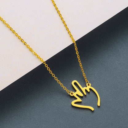 Middle Finger Necklace